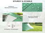 4-6 Man UV Protection Camping Tent - Green and White T3398P348680