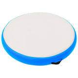 Inflatable Gymnastic Mat with Pump 100x100x15 cm PVC Blue 92707