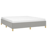 Bed Frame without Mattress Light Grey 180x200cm Super King Fabric 349869