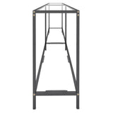 Console Table Transparent 220x35x75.5 cm Tempered Glass 331710