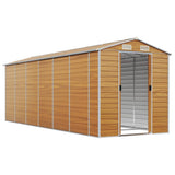 Garden Shed Light Brown Galvanised Steel Large Garden Shed 3188280