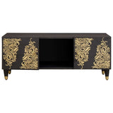 Coffee Table Black 100 x 54 x 40 cm Solid Mango Wood 4018820