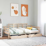 Daybed with Drawers without Mattress 80x200 cm Solid Wood 3302122