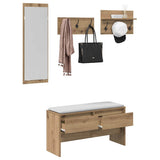 Hallway Furniture Set 4 pcs Artisian Oak Engineered Wood 871528