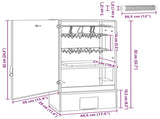 Smoker Oven 3 pcs 44.5 x 29 x 83 cm Galvanised steel Silver 3443034