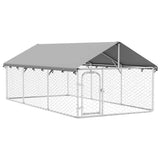 Outdoor Dog Kennel with Roof 400x200x150 cm 171499