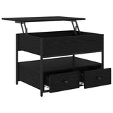 Coffee Table Black Oak 70 x 50 x 54.5 cm Engineered Wood 883050