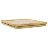 Bed Frame without Mattress 200x200 cm Solid Wood Oak 3315729