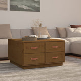 Coffee Table Honey Brown 80x80x45 cm Solid Wood Pine 821520