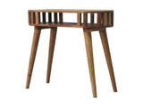 Solid Wood Ariella Console Table, Open Shelf, Nordic Legs, Brown B2743P403465