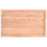 Table Top Light Brown 100x60x cm Treated Solid Wood Oak 3156370