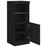 Sideboard Black Engineered wood, Glass Medium Sideboard 836687