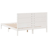 Extra Long Bed Frame without Mattress White 140x220 cm Solid Wood 3309286