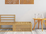 Outdoor Footstool Solid Acacia Wood White 59 x 59 x 37 cm 901488
