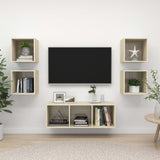 5 Piece TV Cabinet Set Sonoma Oak Engineered Wood 3079613