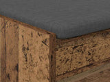 Hall Bench Old Wood 103 x 38 x 45 cm Engineered Wood and Fabric 891590