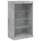 Sideboards with LED Lights 3 pcs Concrete Grey Engineered Wood 3209131