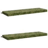 2-Piece Bench Cushions SOEST 100% Polyester Leaf Design 950343
