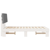 Bed Frame with Upholstered Headboard Light Grey 120 x 200 cm 877493