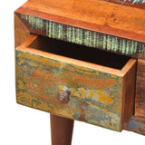 Coffee Table with Curved Edge 1 Drawer Reclaimed Wood 241008