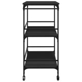 Kitchen Trolley Black 100.5x50x105 cm Engineered Wood 842331