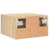 Wall-mounted Bedside Cabinets 2 pcs Sonoma Oak 35x35x20 cm 829859