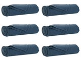 Throw Blankets 6 pcs Navy Blue 200 x 150 cm Fleece 42017062