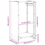 Firewood Rack 40x30x80 cm Stainless Steel 864235