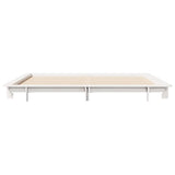 Bed Frame without Mattress White 160x200 cm Solid Wood Pine 850654