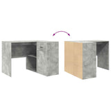 Corner Desk with Drawer Concrete Grey 102 x 88 x 75 cm 3337276