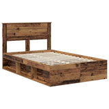 Bed Frame with Headboard Old Wood 120 x 200 cm Solid Pine Wood 3409789