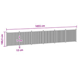 Fence Panel 6 pcs WPC and Aluminium Black 3429488
