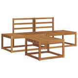 Outdoor Sofa Set 3 pcs Natural Solid Acacia Wood 3366942