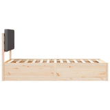 Bed Frame with Upholstered Headboard Dark Grey 75 x 190 cm 877670