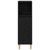 Bathroom Furniture Set Wall-mounted with Door 3 pcs Black Oak 3333086