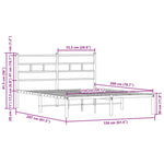 Bed Frame without Mattress with Headboard Brown Oak 150x200 cm King Size 4017153