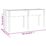 Planter with Liner 161x45x76 cm Solid Wood Fir 364236