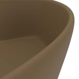 Luxury Wash Basin with Overflow Matt Cream 36x13 cm Ceramic 147040
