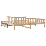 Daybed with Trundle and Drawers without Mattress 90x190 cm Single 3302223
