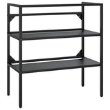 Bathroom Washbasin Frame Black 79x38x83 cm Iron 338489