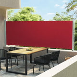 Patio Retractable Side Awning 160x600 cm Red 317961