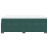 Box Spring Bed with Mattress Dark Green 140x200 cm Velvet 3285290
