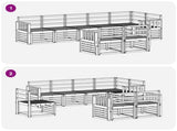 Sofa Sets 8 pcs Natural Solid Acacia Wood 3374999