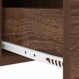 Bedside Cabinet 2 pcs Brown Oak 30 x 48 x 61 cm Engineered Wood 859419