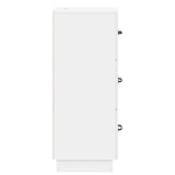 Drawer Cabinet High Gloss White 33 x 34.5 x 87 cm 895309
