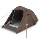 Camping Tent Tunnel 2-Person Brown Waterproof 4009631