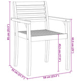 Garden Chairs 8 pcs 59x55x85 cm Solid Wood Acacia 3217204