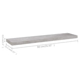 Floating Wall Shelves 4 pcs Concrete Grey 90x23.5x3.8 cm MDF 326605