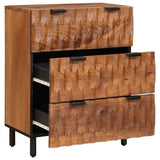 Sideboard Acacia Brown Finish 60 x 33 x 75 cm Solid Mango Wood 4017903