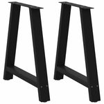 ZNTS Coffee Table Legs A-Shaped 2 pcs Black 70x cm Steel 4012852